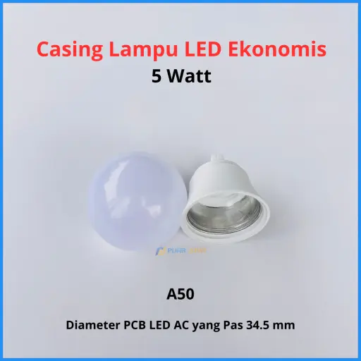 Casing Lampu LED Ekonomis 5 Watt Diameter 34.5 mm