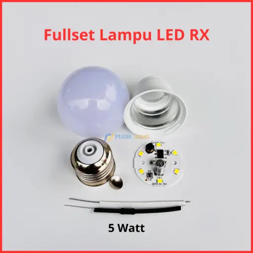 Paket Lampu LED RX Series Full Set Siap Rakit 5 Watt