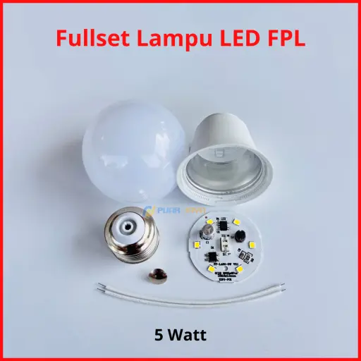 Paket Lampu LED FPL Full Set Siap Rakit 5 Watt