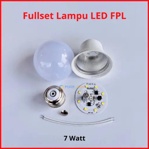 Paket Lampu LED FPL Full Set Siap Rakit 7 Watt