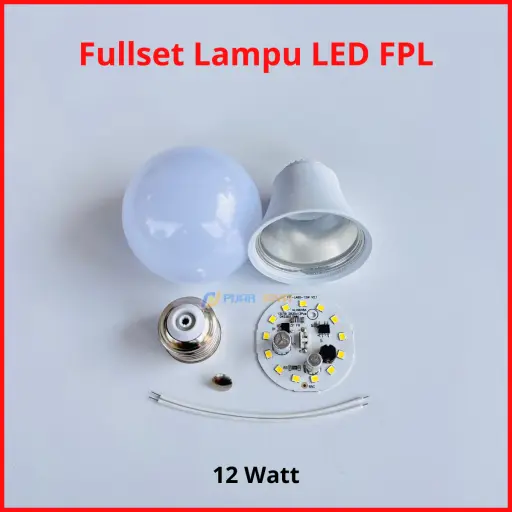 Paket Lampu LED FPL Full Set Siap Rakit 12 Watt