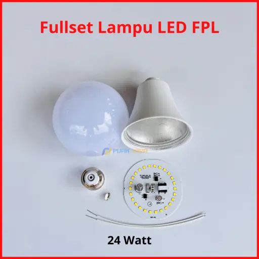 Paket Lampu LED FPL Full Set Siap Rakit 24 Watt
