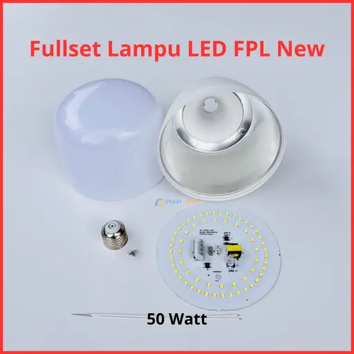 Paket Lampu LED FPL New Full Set Siap Rakit 50 Watt