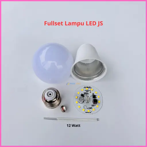Paket Lampu LED JS Premium Full Set Siap Rakit 12 Watt