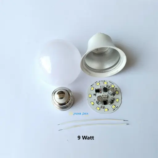 Paket Lampu LED Ekonomis Full Set Siap Rakit 9 Watt