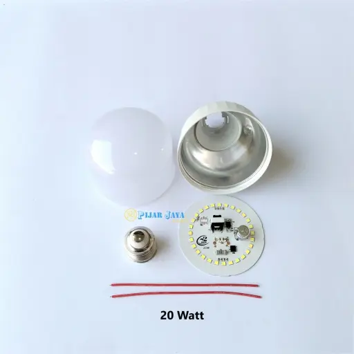 Paket Lampu LED Ekonomis Full Set Siap Rakit 20 Watt 
