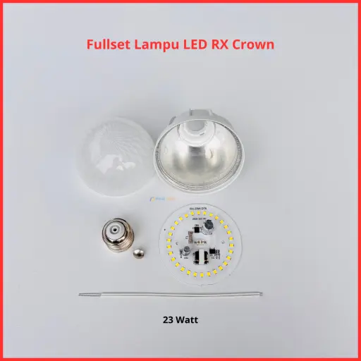 Paket Lampu LED RX Crown Full Set Siap Rakit 23 Watt