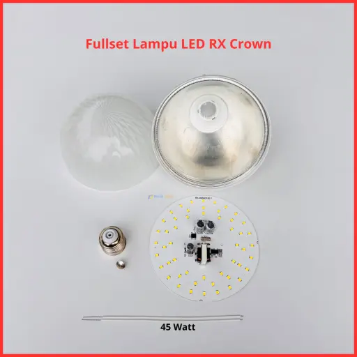 Paket Lampu LED RX Crown Full Set Siap Rakit 45 Watt